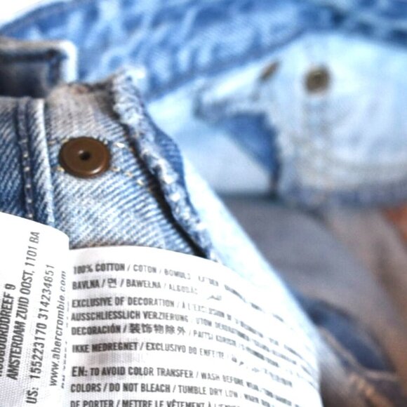 Abercrombie & Fitch Annie High Rise Girlfriend Jeans Sz 28 6s Distressed Floral - Picture 3 of 11